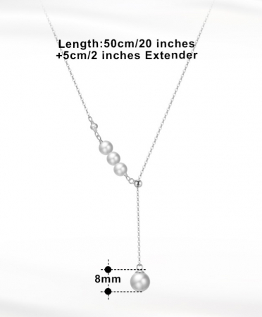 Colier Nala Drop din argint rodiat cu perle de cultură – elegant si simplu [2]