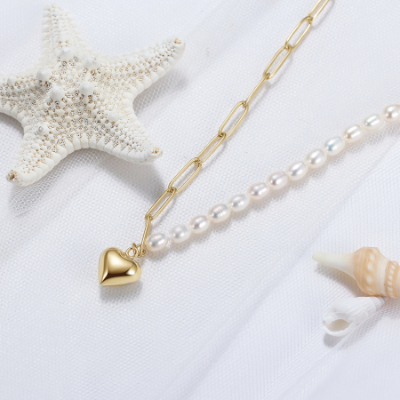 Colier perle cu pandativ inima [5]