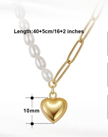 Colier perle cu pandativ inima [4]