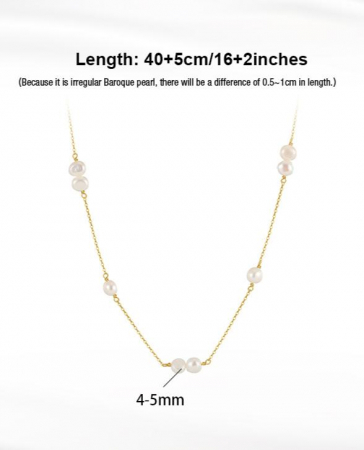 Colier Stella din argint placat cu aur cu perle de cultură – eleganta si simplitate [4]