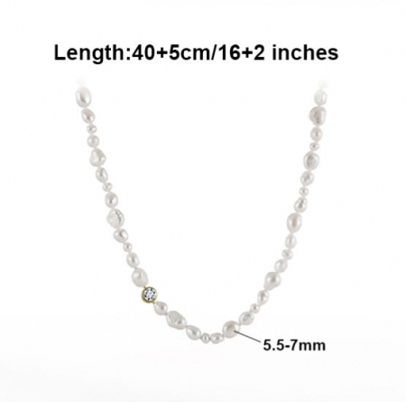 Colier Zephire cu perle baroc și zirconiu – eleganță și strălucire [3]