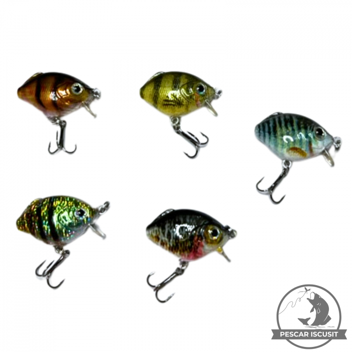Vobler Crankbait Mini YH26-M, 5 buc, 3cm/2.5g, culoare A [2]