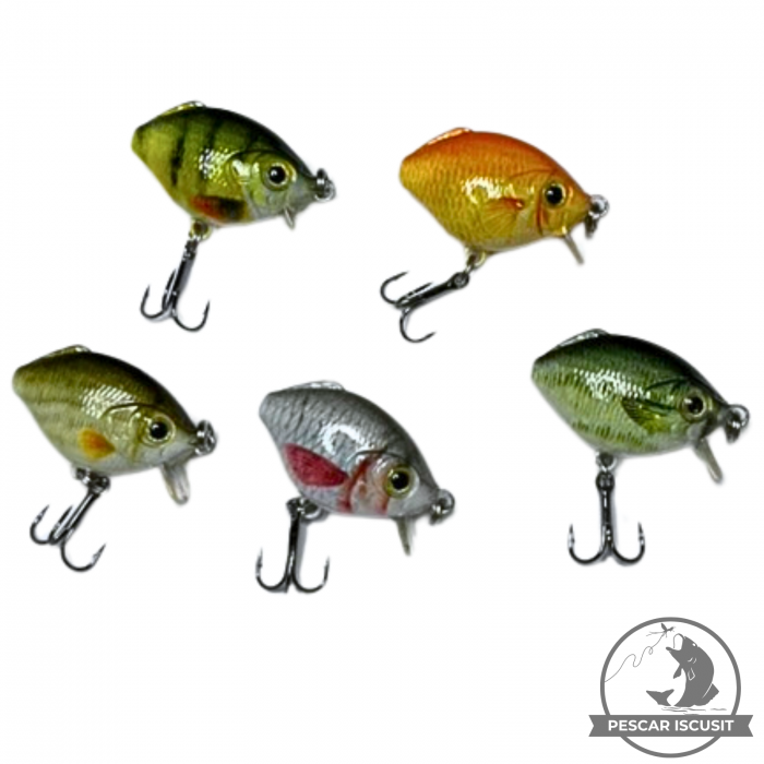 Vobler Crankbait Mini YH26-M, 5 buc, 3cm/2.5g, culoare B [2]