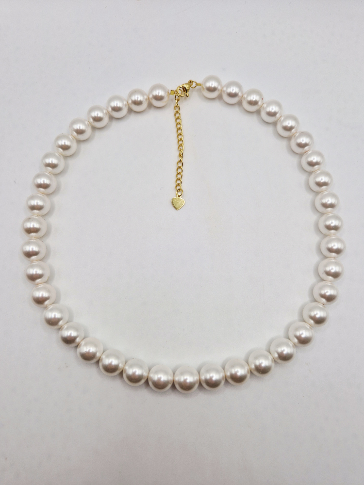 Kit creativ - Colier din Perle tip Mallorca albe: [2]