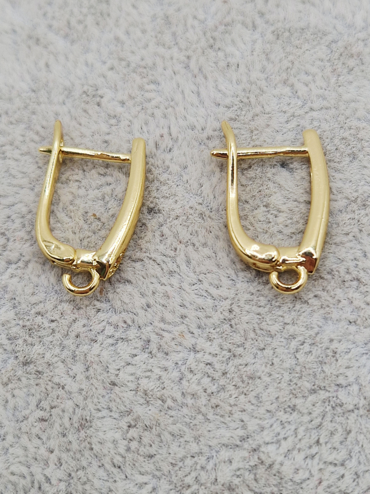 Tortita placata cu aur 18k si zirconia - 1 pereche [2]