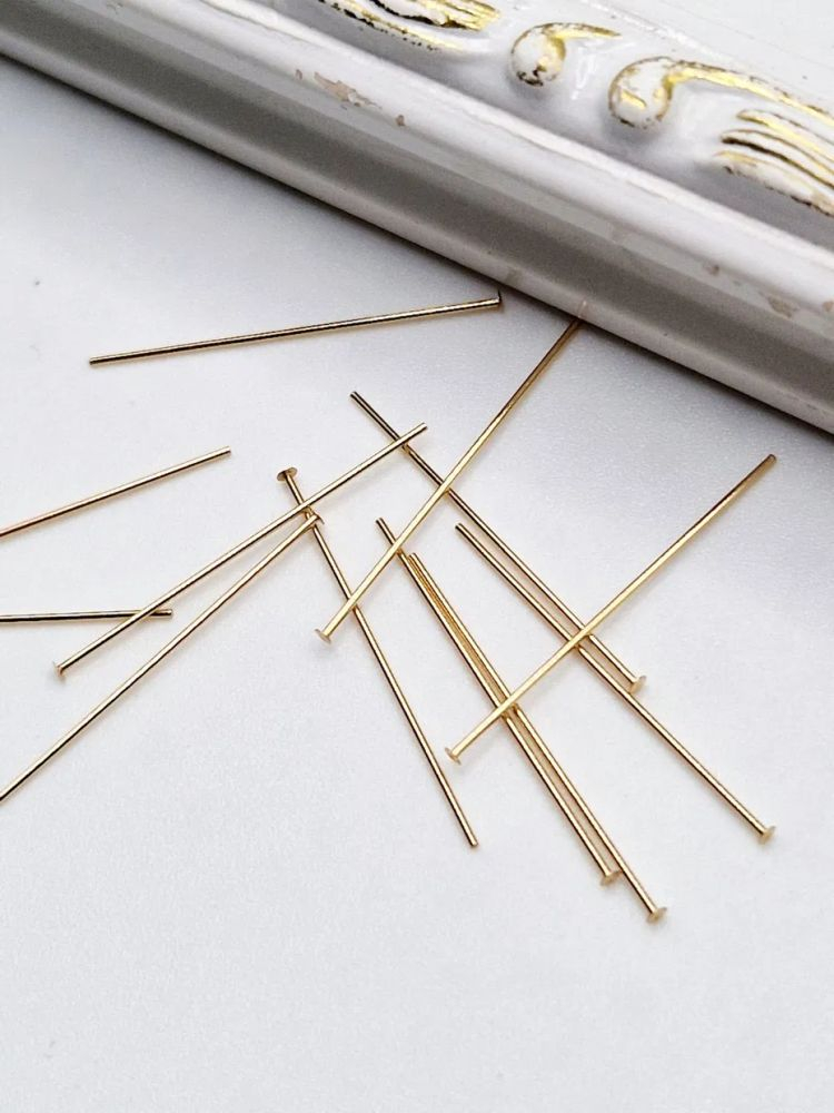 Ac cu cap plat 0.5x25.4mm aur filat - 1 buc [1]