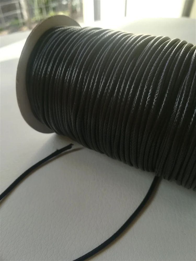 Ață cerată, neagră, grosime 2mm - 1m [1]