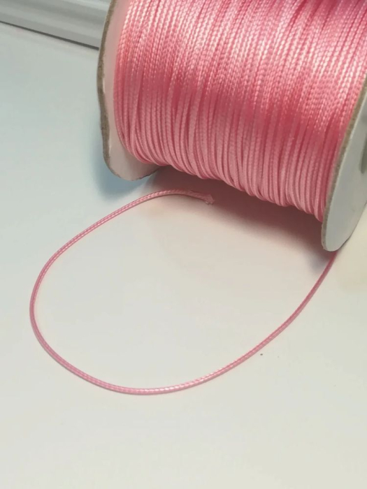 Ață cerată, roz, grosime 1,5mm - 1m [1]