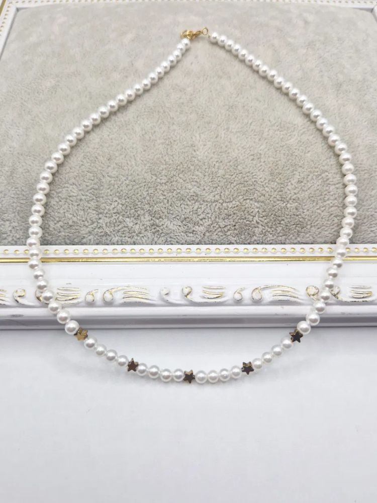 Choker | Perle tip Mallorca | Steluțe [3]