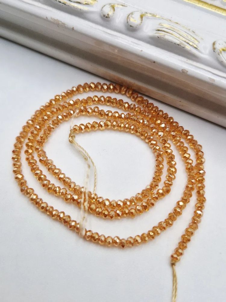 Cistale 2mm miere-auriu - șirag 18cm [1]