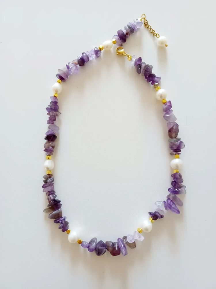 Colier din Ametist cu Perle baroc [3]