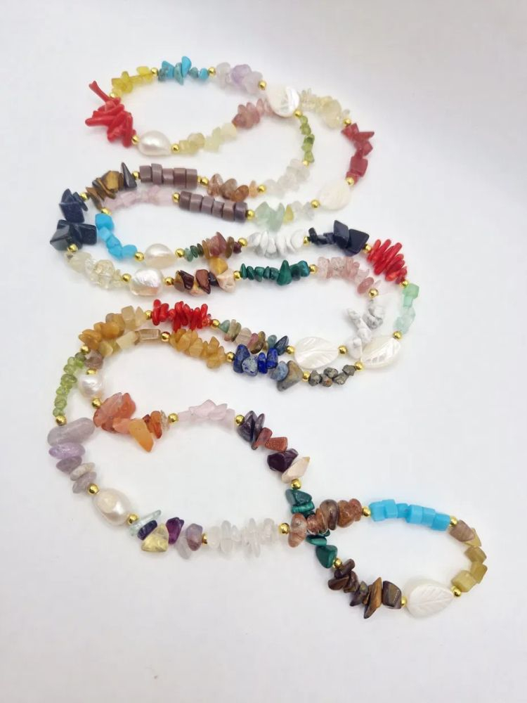 Colier lung | Perle | Pietre semiprețioase [2]