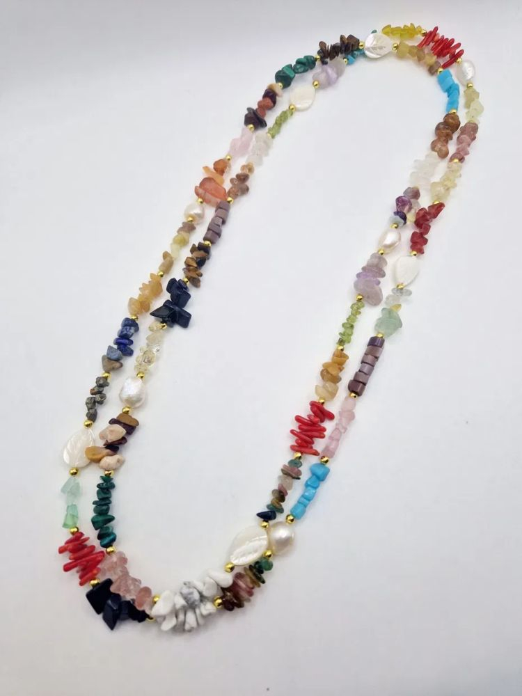 Colier lung | Perle | Pietre semiprețioase [3]