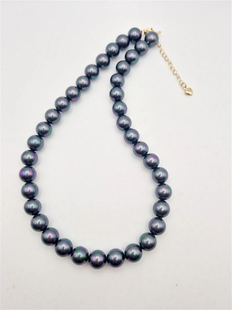 Colier | Perle Mallorca | Negre | Aur [3]