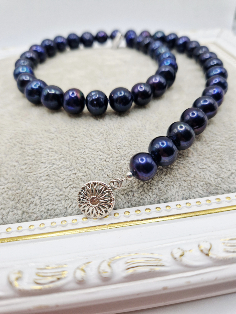 Colier | Perle naturale negre [3]
