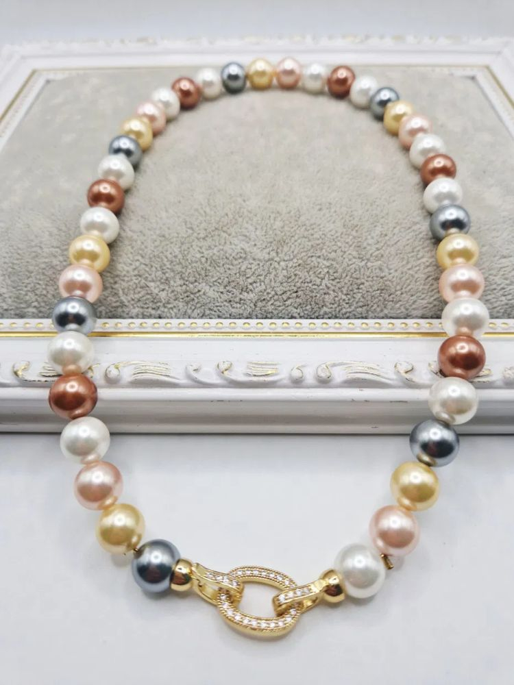 Colier | Perle tip Mallorca | Cubic zirconia [1]