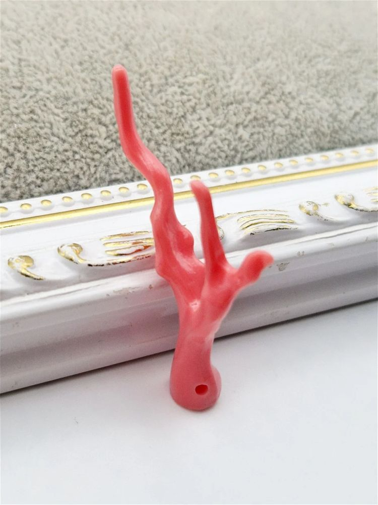 Coral roz crenguță 48x36mm - 1 buc [4]