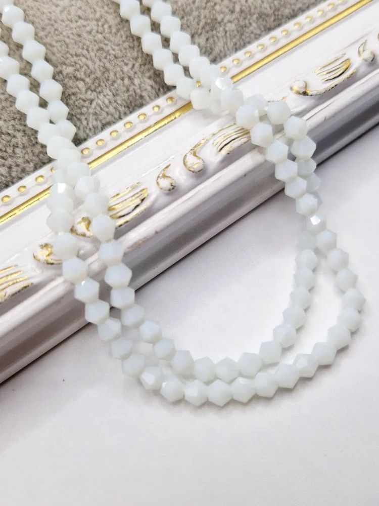 Cristale biconice albe, 4mm - 1 buc [2]