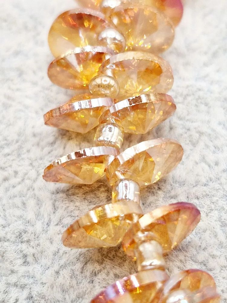 Cristale portocaliu briolete discuri 7.5mm - 1 buc [4]