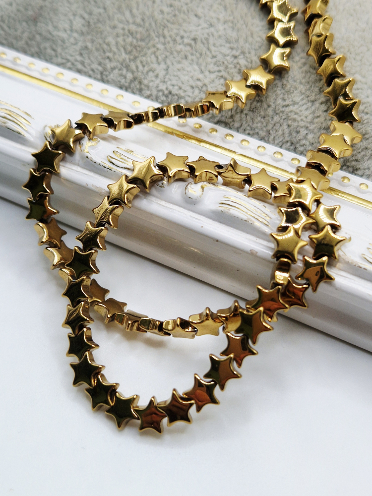 Hematit stea steluta aurie 6mm - 1 buc [1]