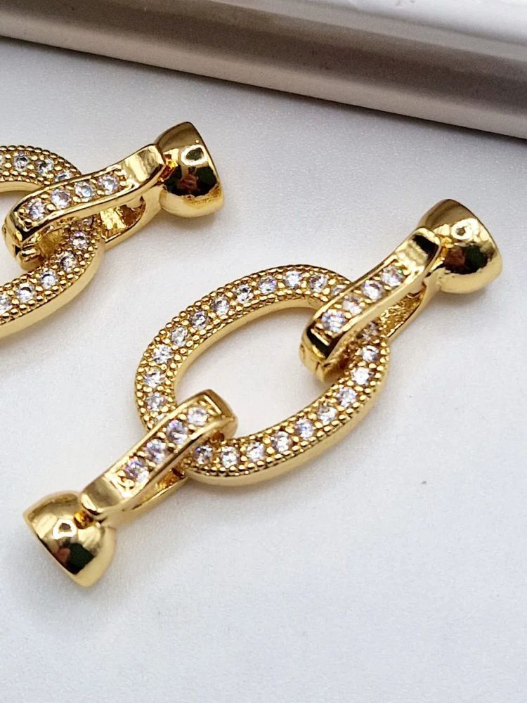 Închizătoare cubic zirconia oval - 1 buc [2]