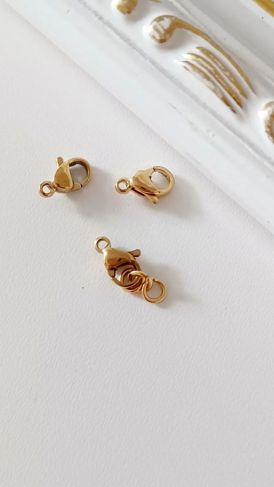 Închizătoare din oțel inoxidabil aurie, 6x9mm - 1 buc [1]