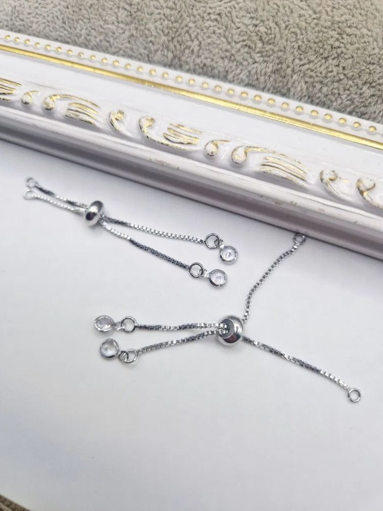 Lanț cu prelungire reglabilă 6.5mm pentru brățări și charm din cristal - 1 buc [1]