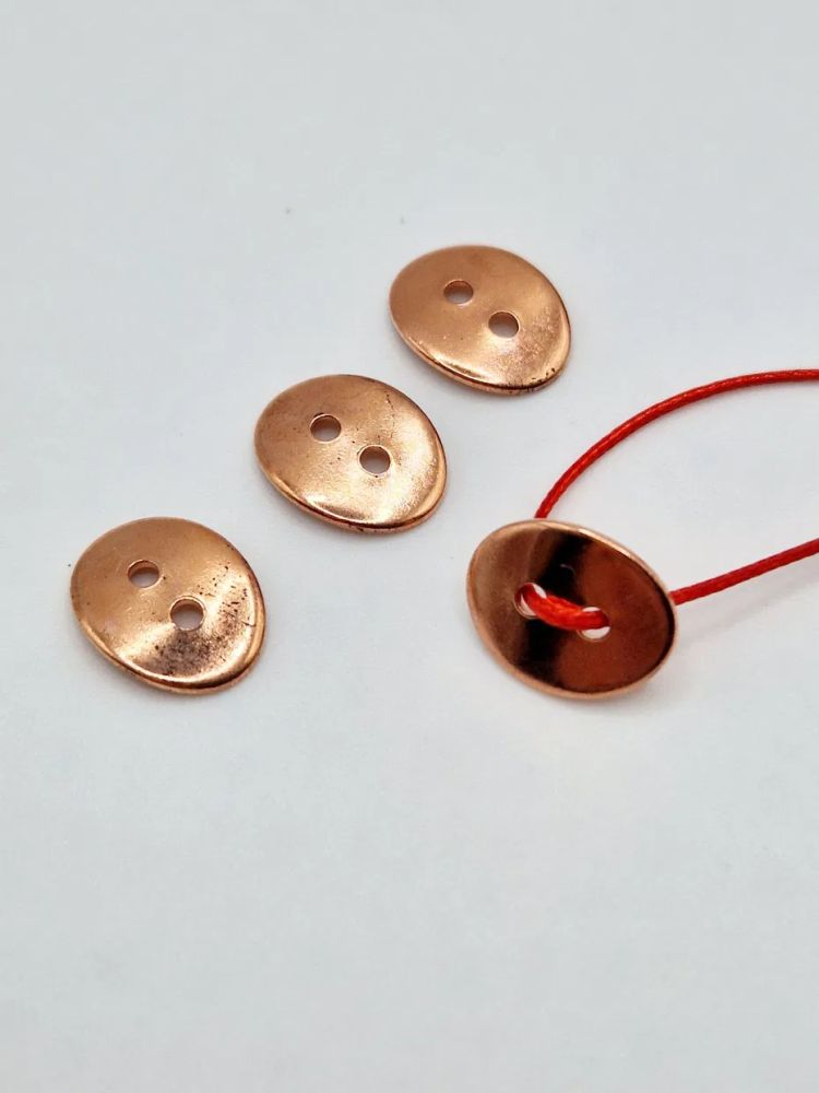 Link nasture 14x11mm, aur roz - 1 buc [1]