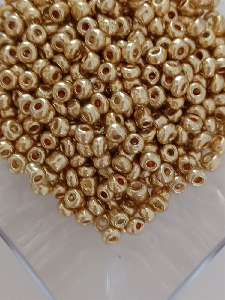 Mărgele de nisip, 4mm, Rodiate auriu [1]