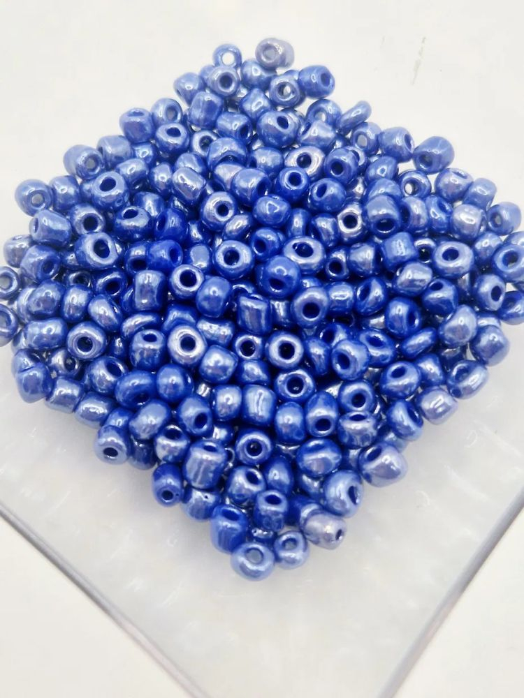 Margele de nisip, indigo perlat,4mm [1]