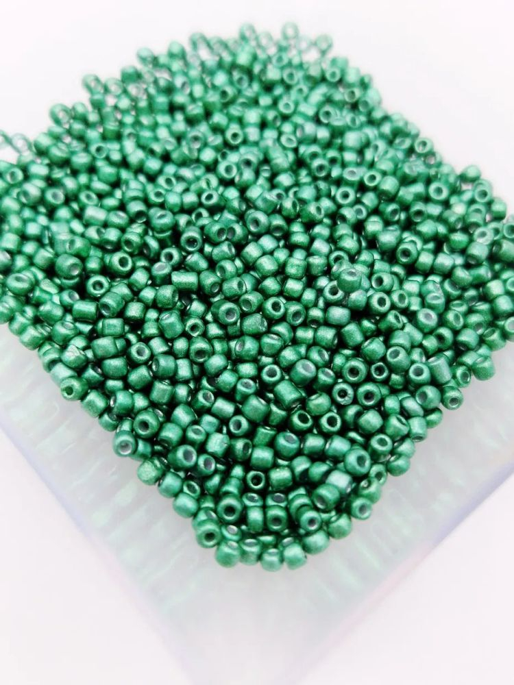 Mărgele de nisip verde măslină 2mm - 30gr [1]