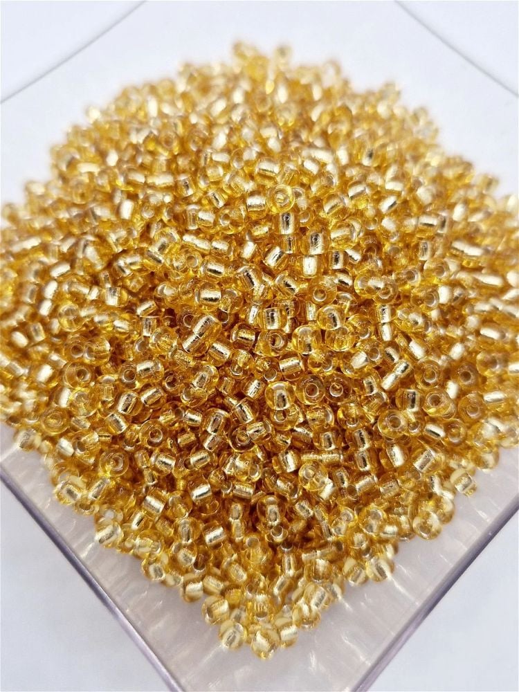 Miyuki 3mm, Silver Lined Gold  - 5g [1]