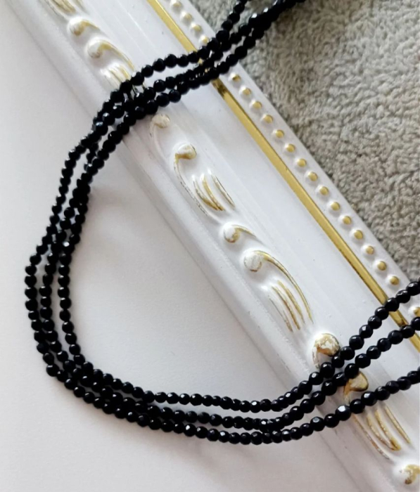 Onix negru, fațetat, 2mm, cod onix7 - 1 buc [1]