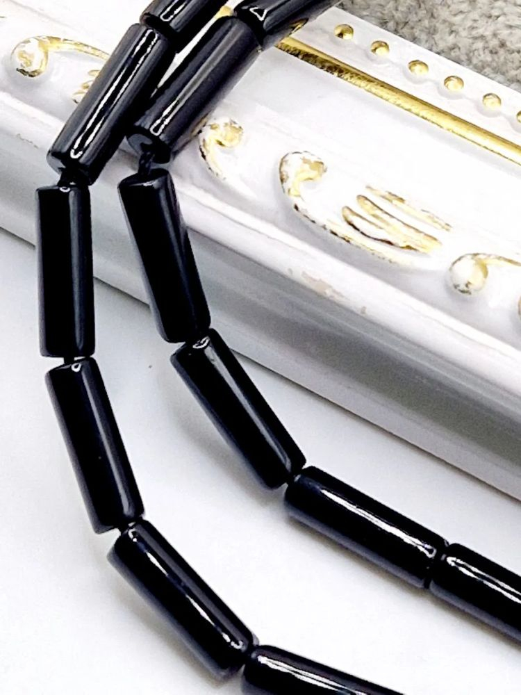 Onix negru tuburi 13x4.5mm - 1 buc [2]