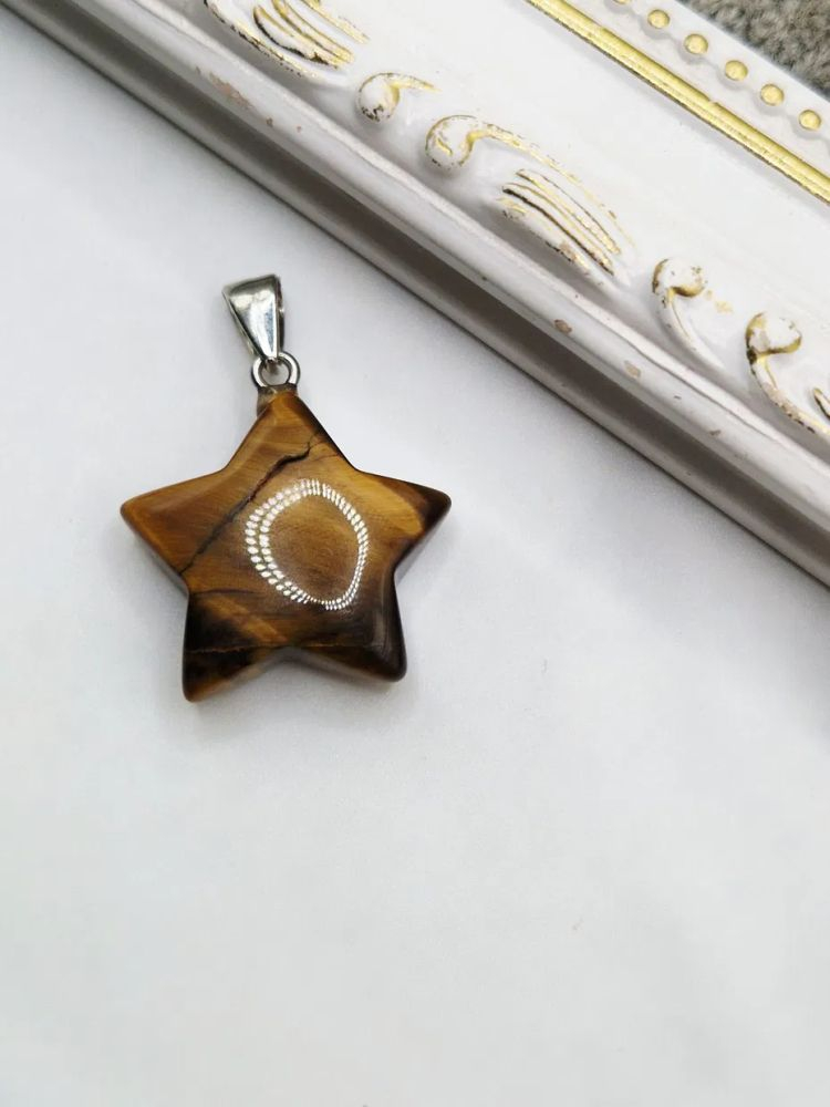 Pandantiv ochi de tigru stea cu anou 23.5mm [1]
