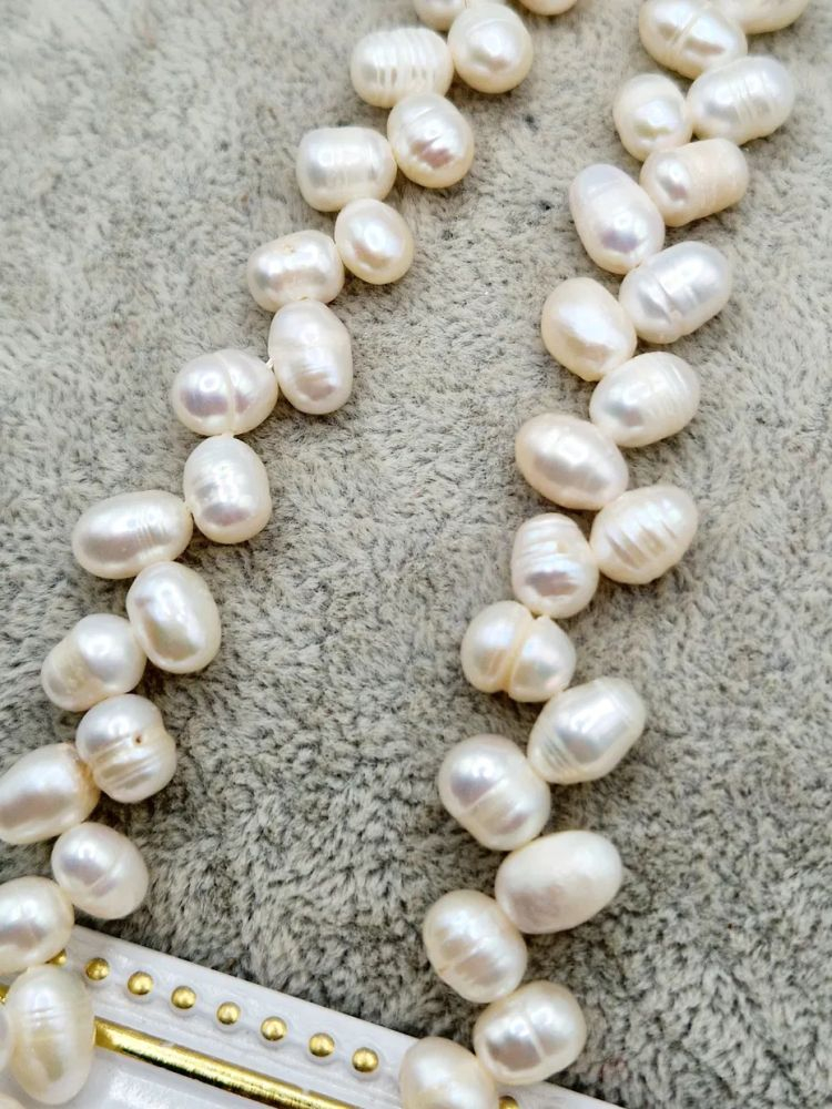 Perle de cultură orez albe 7..8x6mm - 1 buc [2]