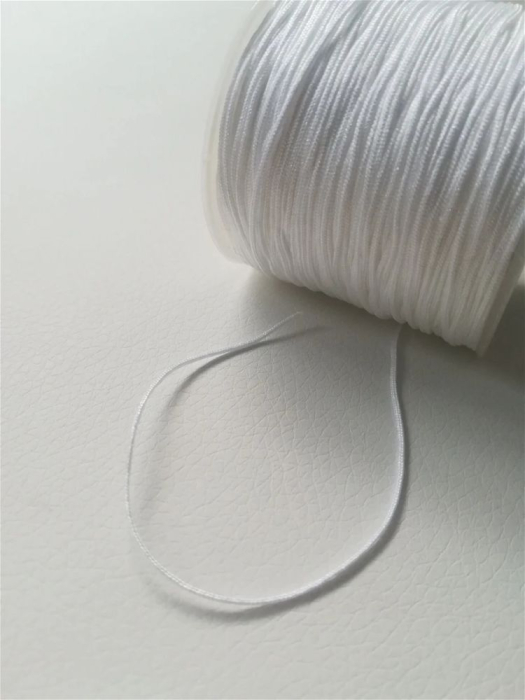 Șnur nylon, mătăsos, alb, grosime 0.9mm - 1m [1]