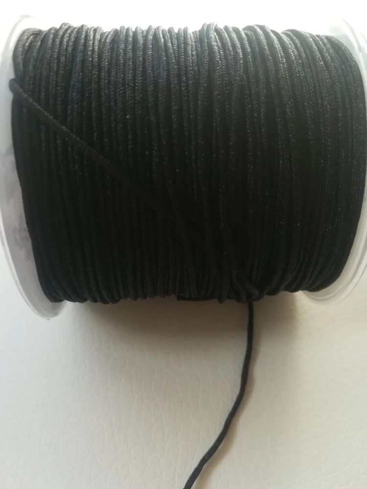 Șnur nylon, mătăsos, negru, grosime 1,2mm - 1m [2]