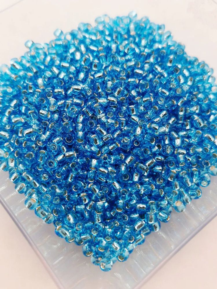 Toho 3mm, Silver Lined Aquamarine - 10g [1]