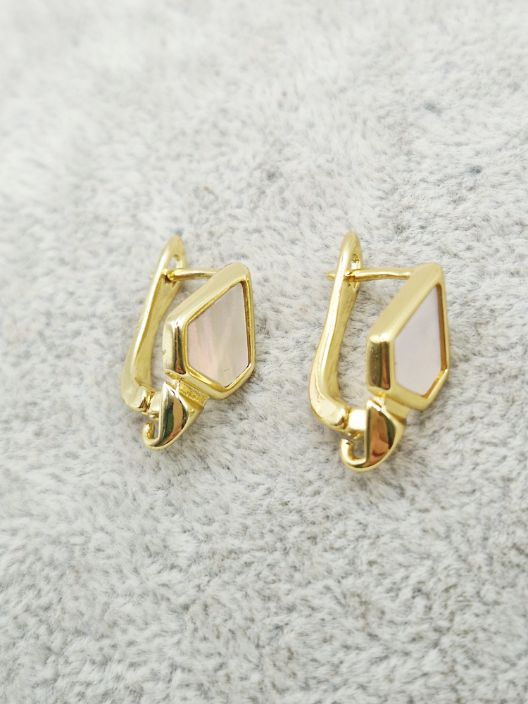 Tortita placat aur 18k si sidef - 1 pereche [2]