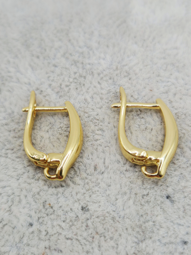 Tortita placata cu aur 18k - 1 pereche [2]