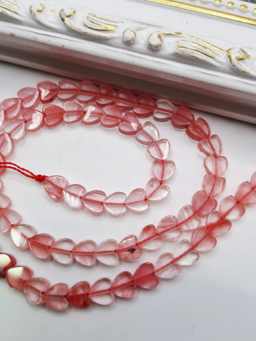 Cuart - Cuart roz in forma de inima de 6mm