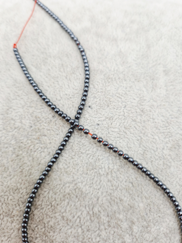 Labradorit - Hematit sfera negru 2mm - 1 buc