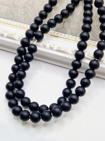 Onix - Onix mat negru 8mm. Orificiu de 2mm