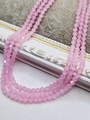 MĂRGELE - Cristale biconice roz 4mm