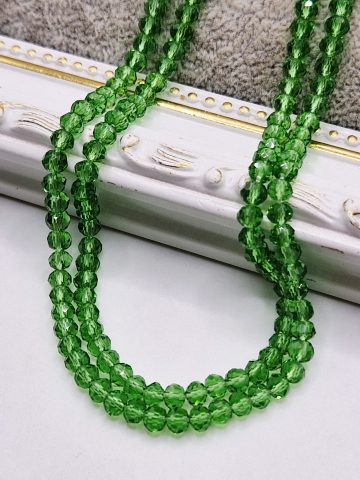 Cristale rondele 4 mm - Cristale rondele verde crud 4mm - 1 buc cristal