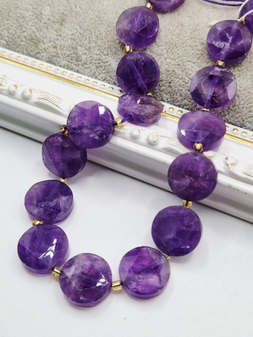 Ametist - Ametist buline fatetate 15mm