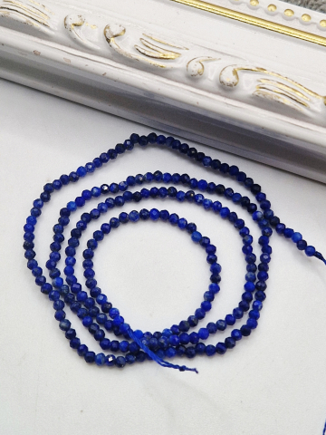 Lapis Lazuli - Lapis lazuli fatetat 2mm - 1 sirag 19cm