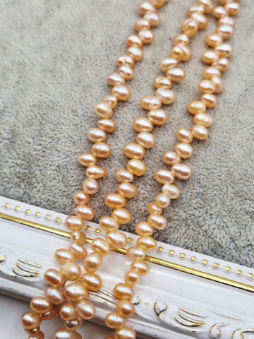 Perle - Perle orez roz somon 5..6x4.5mm