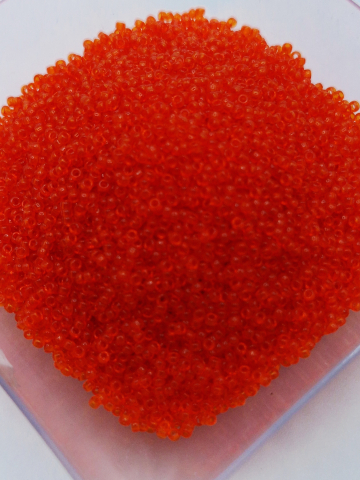 Miyuki 15/0 - Miyuki 1.5mm Transparent Tangerine 0139 - 5g Orificiu 0.7mm Aprox. 1347 bucăți